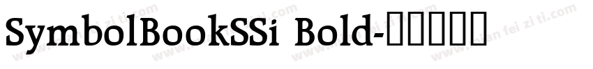 SymbolBookSSi Bold字体转换
